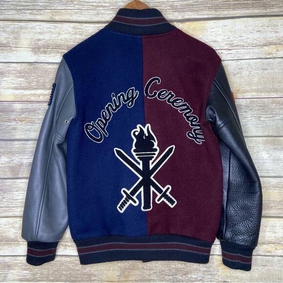 Opening Ceremony Varsity letterman’s Jacket Size XS wool/leather - Picture 1 of 11